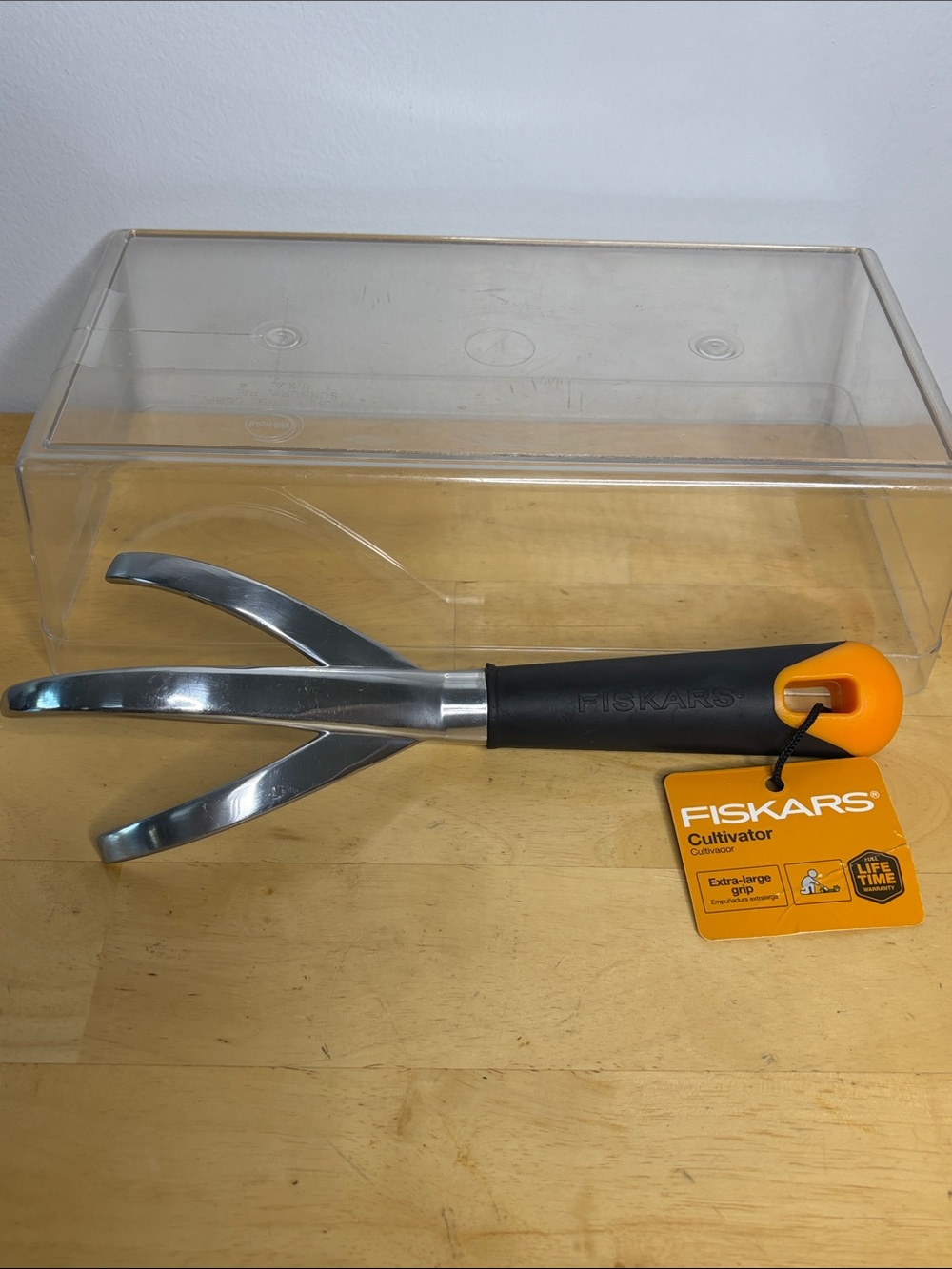 Fiskars Hand Cultivator - Black & Orange Extra-Large Grip
